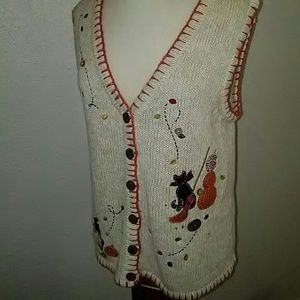 032 Christopher & Banks Fall Vest Sz M